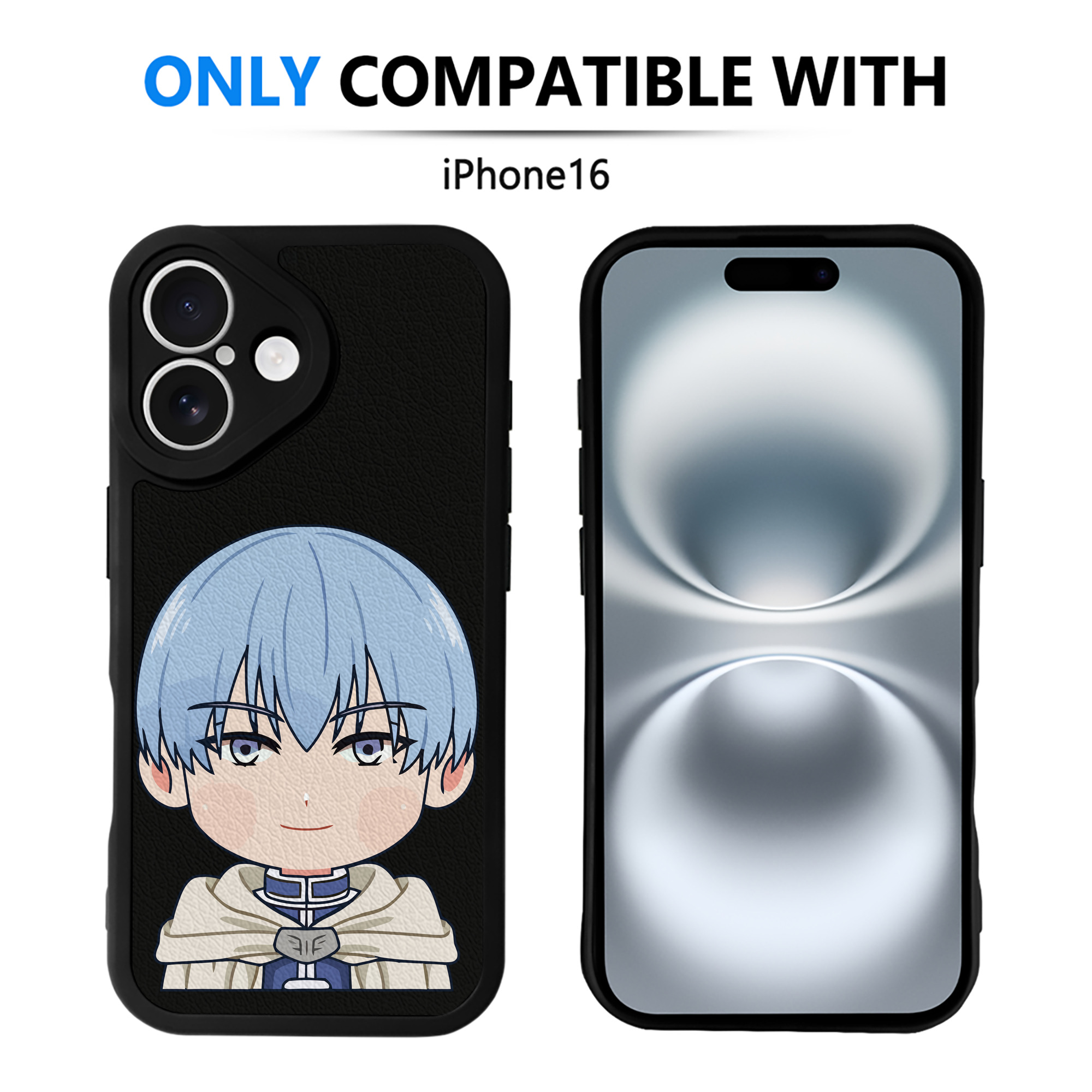 （画像用） 葬送のフリーレン Frieren 【iPhone 16シリーズ対応】シリコンスマホケース（レザー調） 材質：シリコン